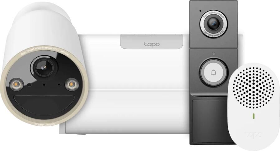 TP-Link Tapo C460 + H500 CentralHub + D235 Smart Battery & Wired Doorbell
