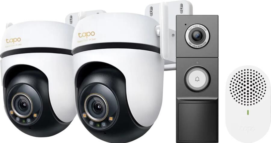 TP-Link Tapo C530WS Duo Pack + D235 Smart Battery & Wired Doorbell