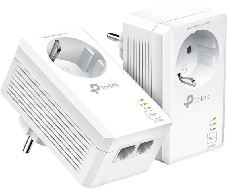 TP-Link AV1000 2-poorts Gigabit Passthrough Powerline Starterset