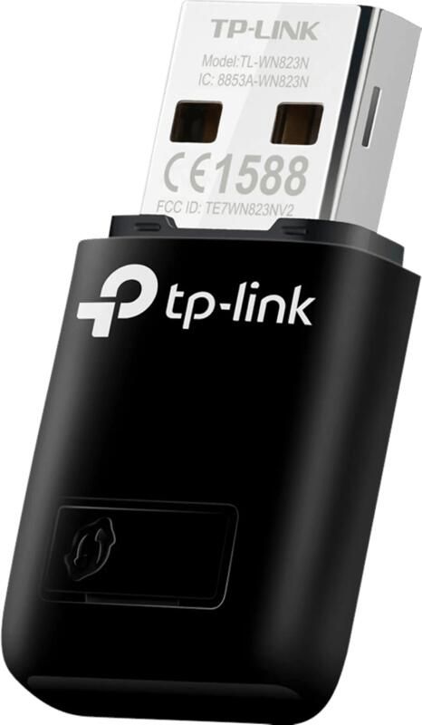 TP-Link TL-WN823N 300Mbps Mini Wireless N USB Adapter Desktop accessoire Zwart