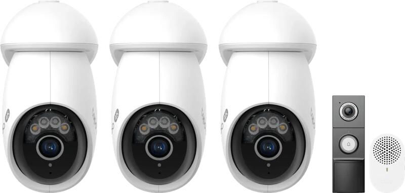 TP-Link TP- Link Tapo C560WS 3-Pack + D235 Smart Battery & Wired Doorbell