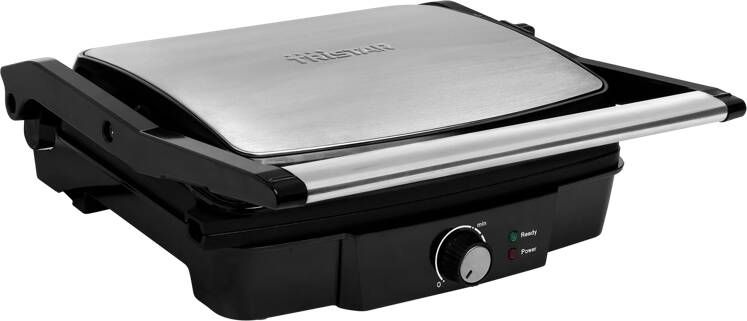 Tristar GR-2853 Contactgrill XL – Panini Grill Groot incl Tafelgrill Functie – Regelbare thermostaat RVS