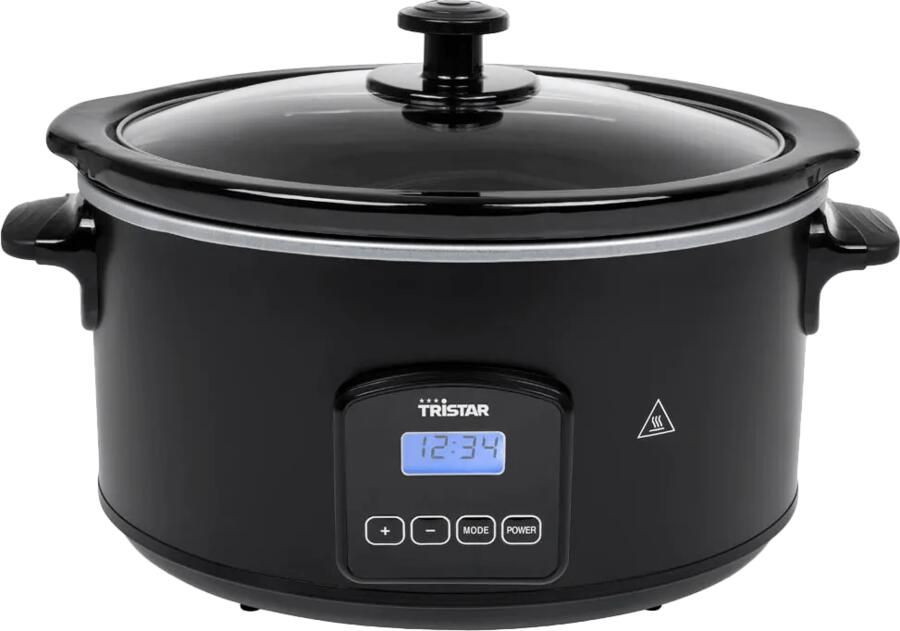 Tristar Slowcooker VS-3920 4.5 liter Digitale Slowcooker Met uitneembare keramische binnenpan Warmhoudfunctie Zwart