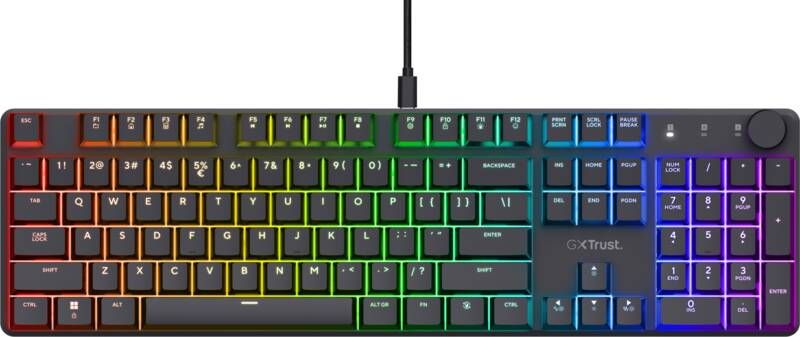 Trust GXT866 TORIX MECHANICAL KEYBOARD US QWERTY Toetsenbord Zwart