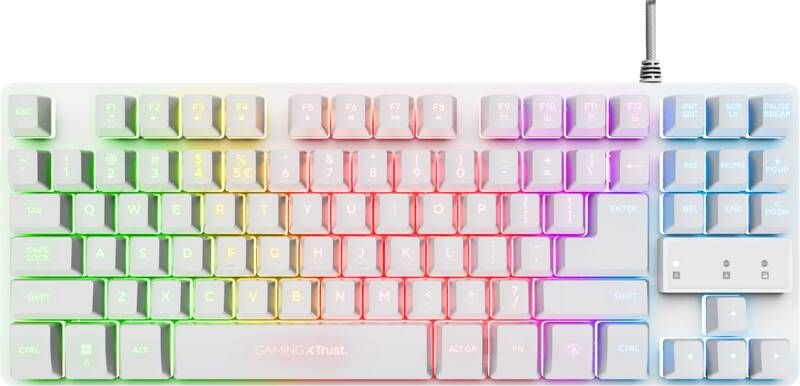 Trust GXT833W Thado TKL Gaming Toetsenbord Qwerty Wit