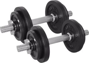 Tunturi Dumbbellset Gietijzer 2 X 10 Kg (20 Kg)