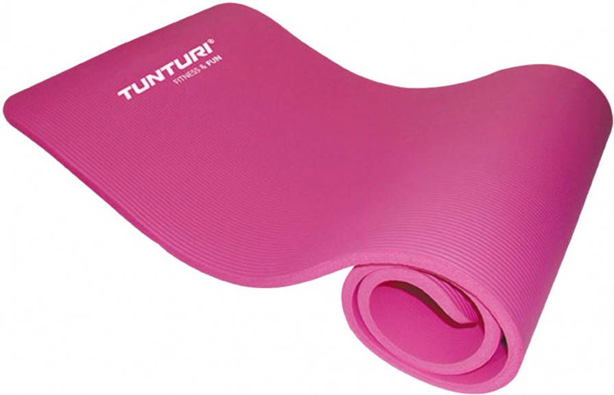 Tunturi Fitnessmat 80 cm x 60 cm x 1 5 cm Met Draagkoord Blauw (Kleur: roze)