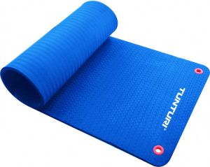Tunturi Pro Fitnessmat Oefenmat 180 cm x 60 cm x 1 5 cm (Afmetingen: 60×180 cm Kleur: blauw)