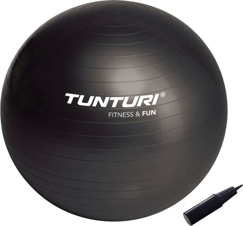 Tunturi Fitnessbal Inclusief pomp Blauw (Diameter: 65 cm Kleur: zwart)