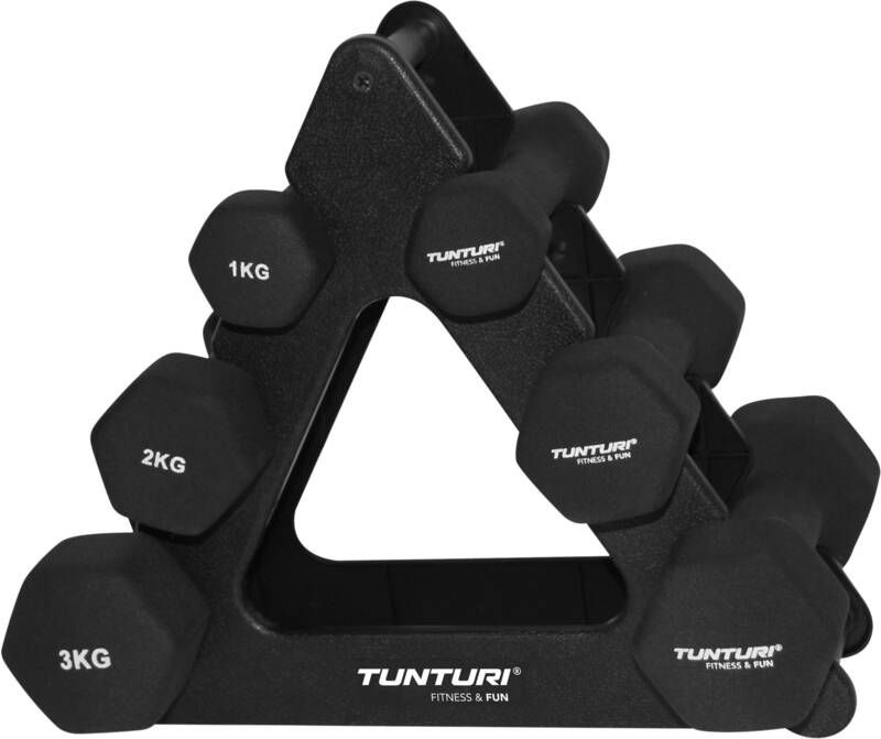 Tunturi Neopreen Dumbbellset 1 + 2 + 3 kg