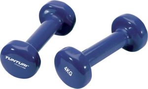 Tunturi Vinyl Dumbbells Set 4.0 Kg Blauw