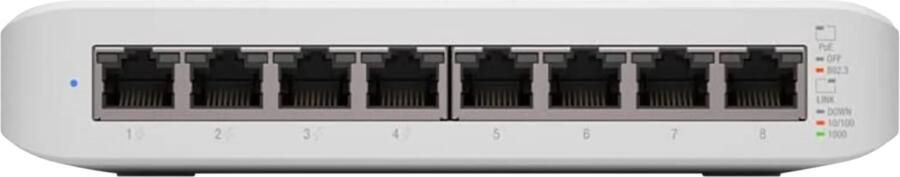 Ubiquiti UniFi Switch Lite 8 PoE Wit | Netwerk Switches | 0810010071156