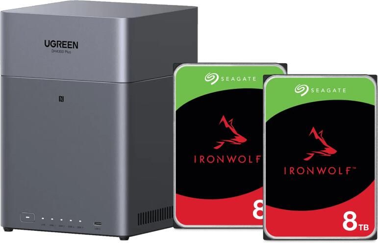 Ugreen NASync DH4300 Plus + Seagate Ironwolf 8TB Duo Pack