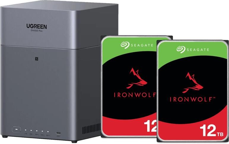 Ugreen NASync DH4300 + Seagate Ironwolf 12TB Duo Pack