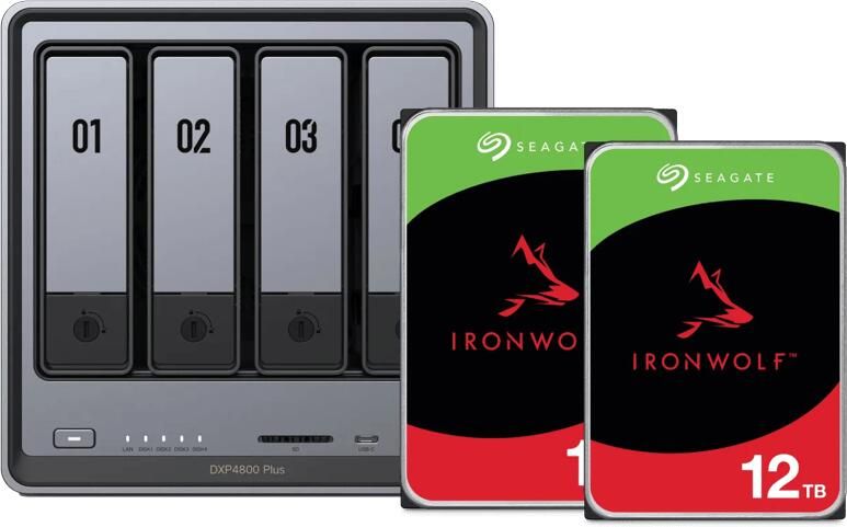 Ugreen NASync DXP4800 Plus + Seagate Ironwolf 12TB Duo Pack