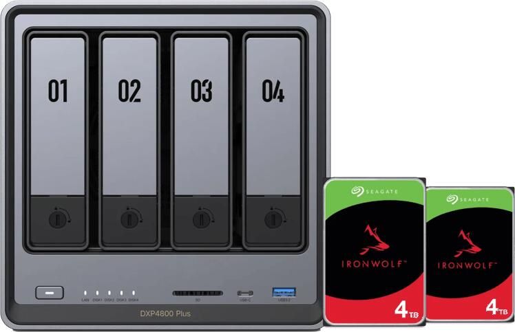 Ugreen NASync DXP4800 Plus + Seagate Ironwolf 4TB Duo Pack