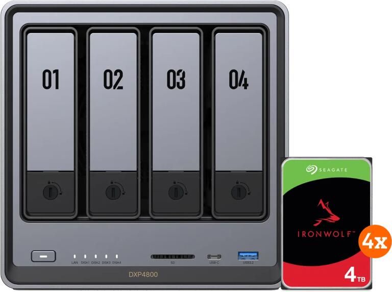 Ugreen NASync DXP4800 + Seagate Ironwolf 4TB 4-Pack