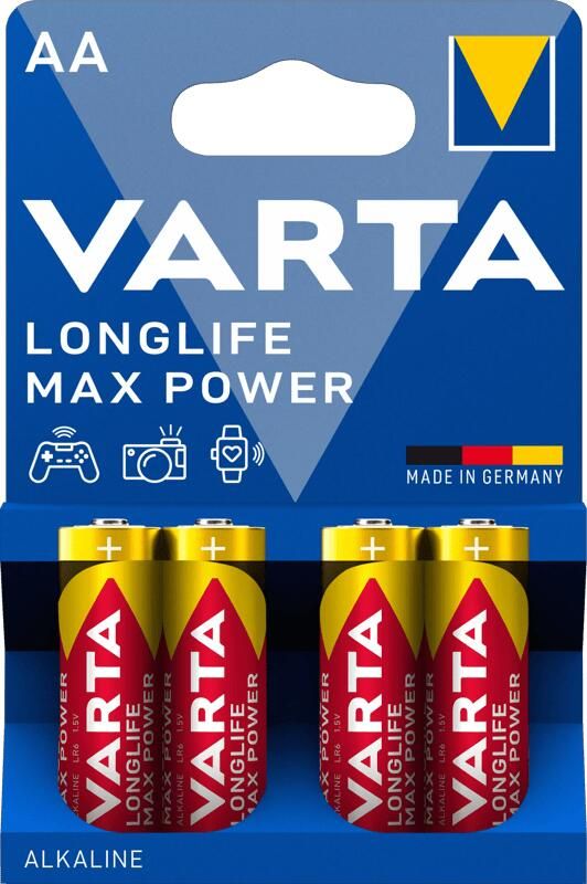 Varta Longlife Max Power AA Blister 4 stuks