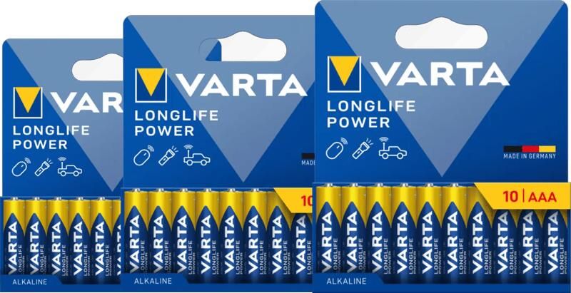 Varta Longlife Power AAA Pack 30 stuks