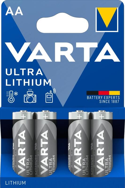Varta Ultra Lithium AA Blister 4 stuks