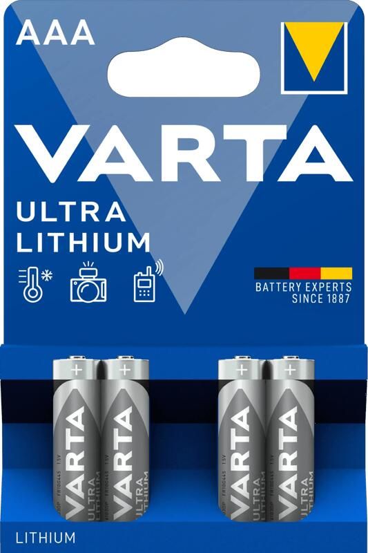 Varta Lr03 Professional Lithium 1 5v 4 X Aaa 6103301404