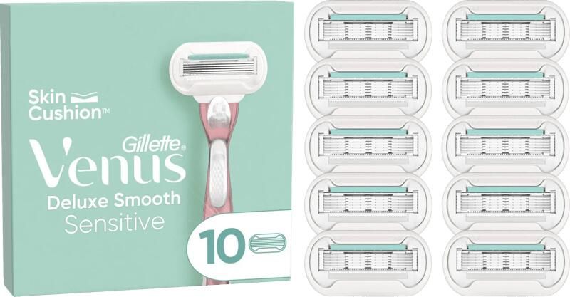 Gillette Venus Deluxe Smooth Sensitive 10 Scheermesjes Voor Een Gladde Scheerbeurt Brievenbusverpakking