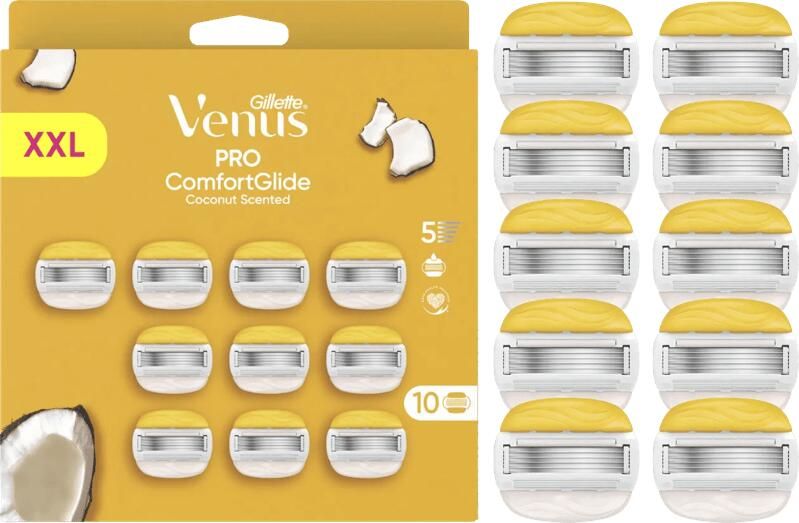 Gillette Venus Pro ComfortGlide Scheermesjes met kokosgeur- 10 stuks