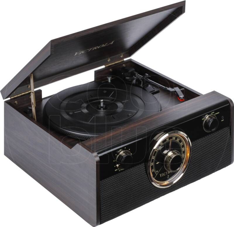 Victrola VTA-240B Retro Platenspeler Bluetooth 3 in 1 Mahonie