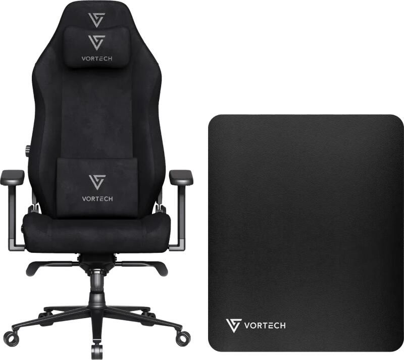 Vortech Prestige Plus Gamestoel Zwart + Vloermat Zwa