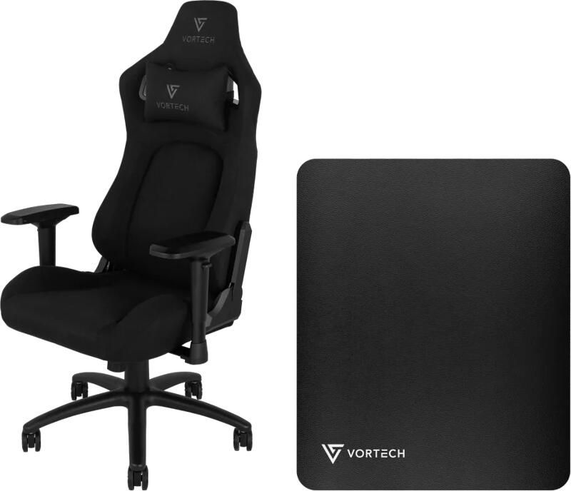 Vortech Pro Gamestoel Zwart + Vloermat