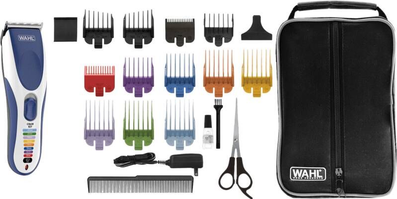Wahl Color Pro Cordless Combo Tondeuse Blauw