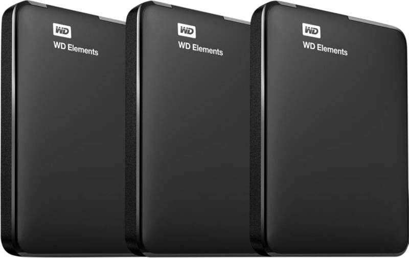 Western Digital WD Elements Portable 1TB 3-Pack