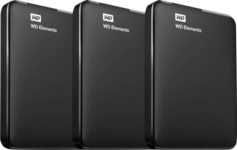 Western Digital WD Elements Portable 5TB 3-Pack