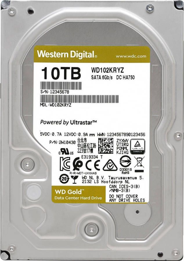 Western Digital WD Gold WD102KRYZ 10TB