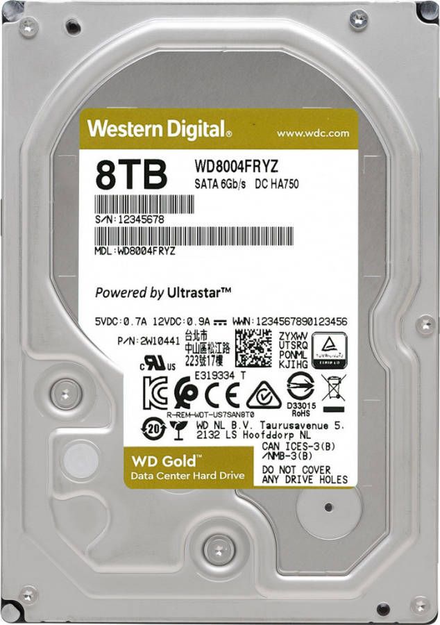 Western Digital WD Gold WD8004FRYZ 8TB
