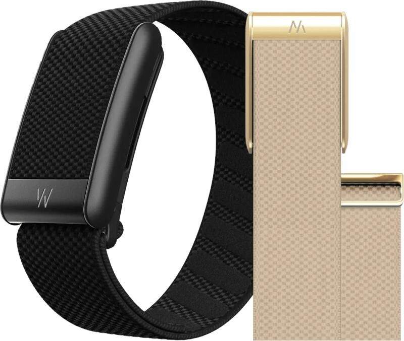 WHOOP 5.0 Peak Zwart Abonnement 1 Jaar + 5.0 SuperKnit Luxe Band Beige