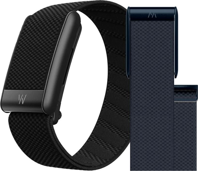 WHOOP 5.0 Peak Zwart Abonnement 1 Jaar + 5.0 SuperKnit Luxe Band Donkerblauw