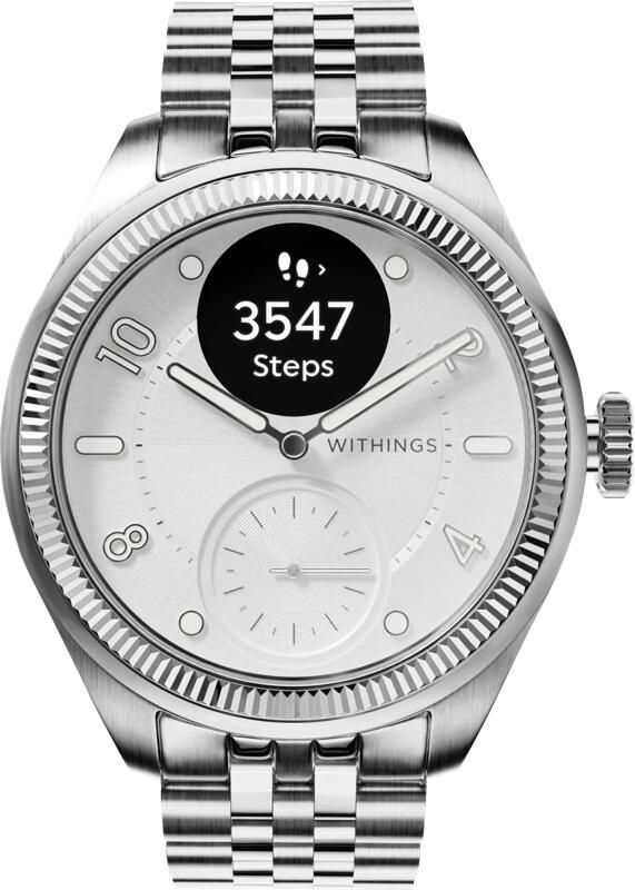 Withings ScanWatch Nova Brilliant Titanium Zilver 39mm
