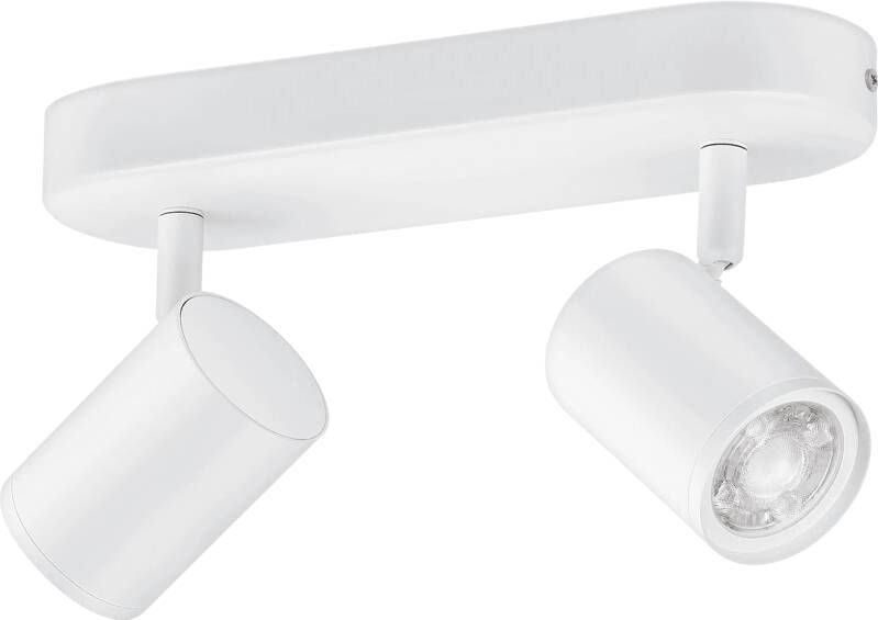 WiZ Opbouwspot Imageo Wit 2 spots Slimme LED-Verlichting Gekleurd en Wit Licht GU10 2x 5W Wi-Fi