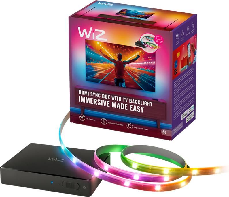 WiZ Connected WiZ HDMI Sync Box + Lightstrip voor 55-65 Inch TV's
