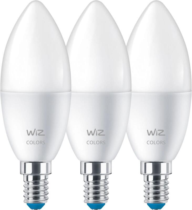 WiZ Connected WiZ Kaarslamp Gekleurd en Wit Licht Mat E14 2-pack