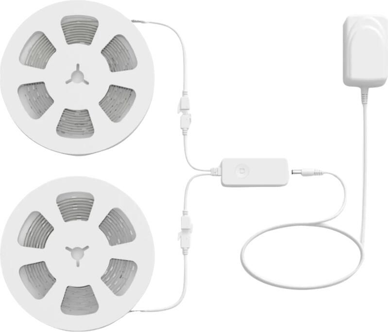 WiZ RGBIC LED strip 10 meter (2x 5M) Makkelijke installatie 16 Miljoen kleuren Muzieksynchronisatie RGBIC; meerdere kleur tegelijk