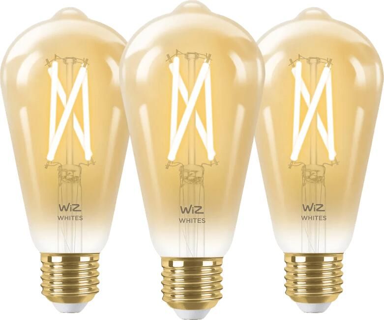 WiZ Connected WiZ Smart Filament lamp Edison 3-pack Warm tot Koelwit Licht E27
