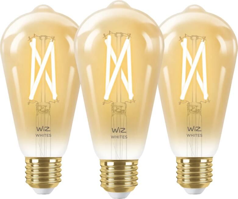 WiZ Connected WiZ Smart Filament lamp Edison 3-pack Warm tot Koelwit Licht E27