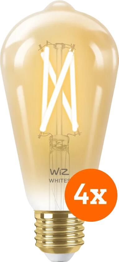 WiZ Connected WiZ Smart Filament lamp Edison 4-pack Warm tot Koelwit Licht E27