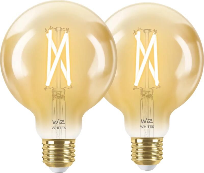 WiZ Connected WiZ Smart Filament lamp Globe 2-pack Warm tot Koelwit Licht E27