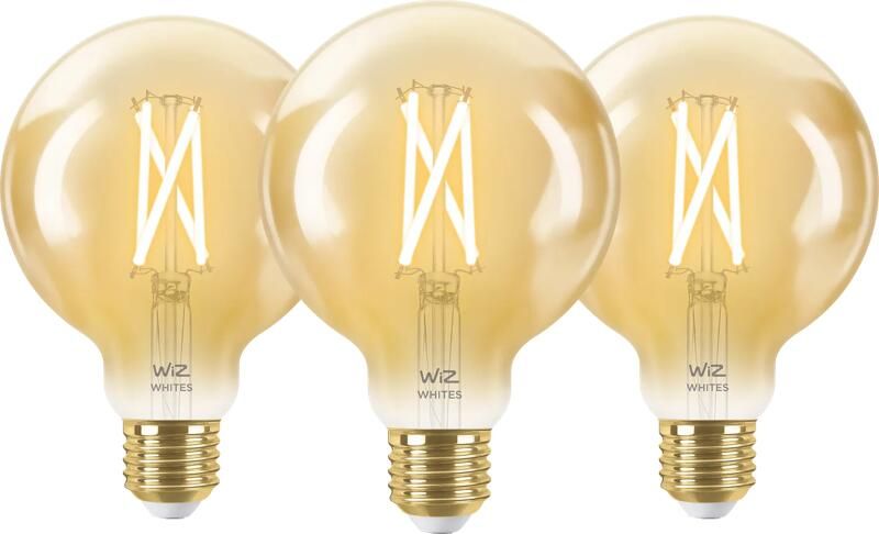 WiZ Connected WiZ Smart Filament lamp Globe 3-pack Warm tot Koelwit Licht E27