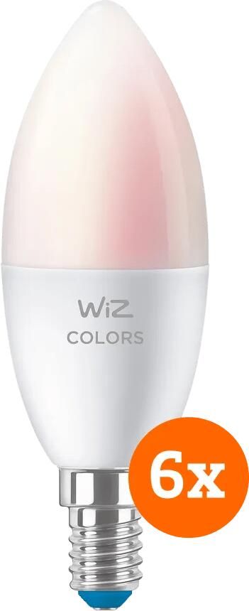 WiZ Connected WiZ Smart Kaarslamp 6-pack Gekleurd en Wit Licht E14