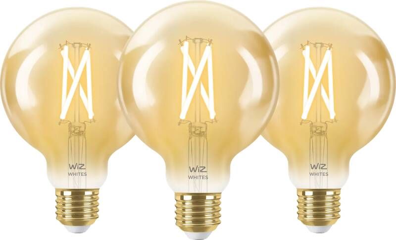 WiZ Connected WiZ Smart Filament lamp Globe 3-pack Warm tot Koelwit Licht E27