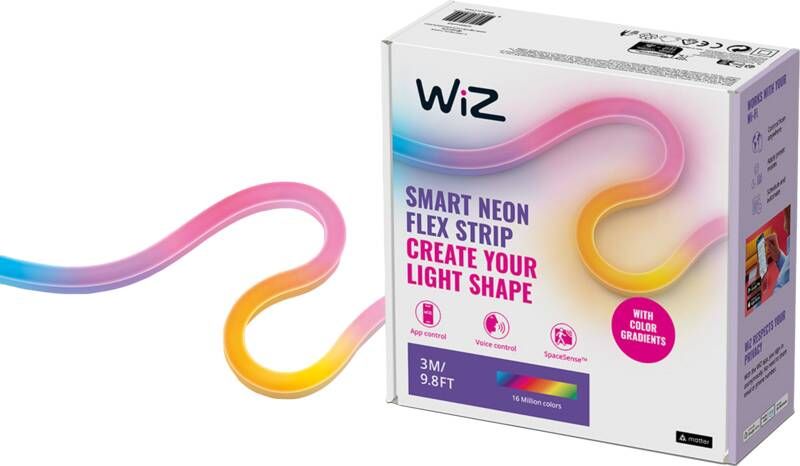 WiZ Set met Neon Flex Strip van 3 meter Slimme strookverlichting Wit LED Niet-verwisselbare lamp(en) 20 W 15000 uur